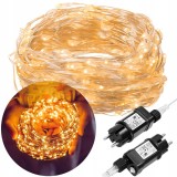 Instalatie lumina decorativa cu 300 LED-uri, 30m, pentru interior/exterior, iluminare galbena Household NewTrend