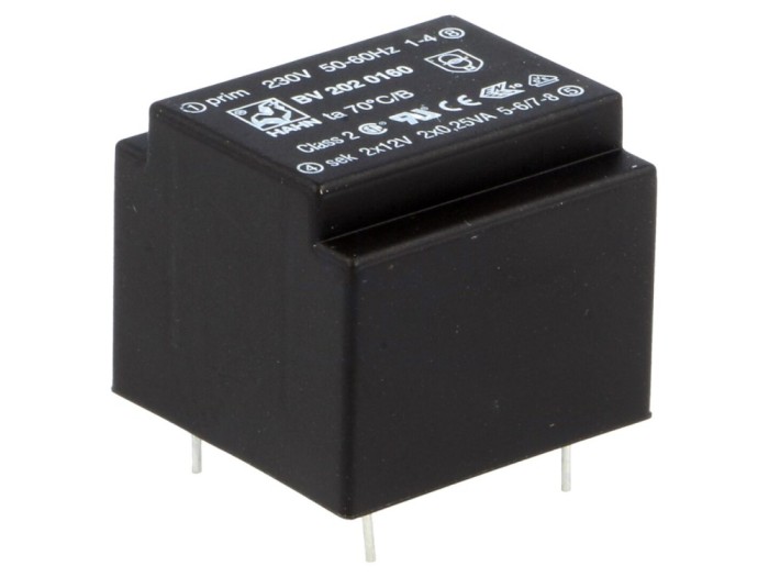 Transformator &icirc;ncapsulat PCB 0,5VA 230V AC