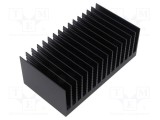 Radiator extrudat cu aripioare negru FISCHER ELEKTRONIK 75x138x50 mm