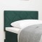 vidaXL Tăblie cap Pe perete Geometric Verde &icirc;nchis 80 cm Catifea 42007212