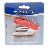 Capsator Kangaro TRENDY-45M/Y2, 24/6, 15 coli, rosu, blister (+ capse 24/6)