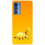 Husa compatibila cu Motorola Moto G50 model Tired Pikachu, Silicon, TPU, Viceversa, Transparent, Carcasa
