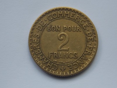 2 FRANCS 1924 FRANTA foto