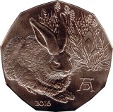 Austria 5 Euro 2016 (Paste: Iepurele lui Duerer) KM-3251 UNC !!!