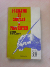 Probleme de sintaxa a propozitiei - AUREL NICOLESCU foto