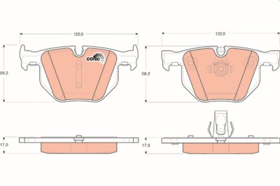 TRW GDB1727 COTEC set placute frana,frana disc foto