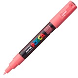 Marker UNI PC-1M Posca 0.7 mm,varf rotund,roz corai