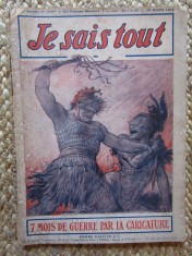 JE SAIS TOUT , 11 ANNEE , CXIV 15 MARS 1915 foto