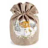 Saculet cadouri Craciun iuta multicolora II &Oslash;23cmx30H