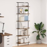 vidaXL Raft pentru cărți Stejar fumuriu 60 x 24 x 203 cm Lemn compozit 879973