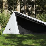 Gossi cort camping tunel 1 persoana, alb, tesatura opaca, impermeabil