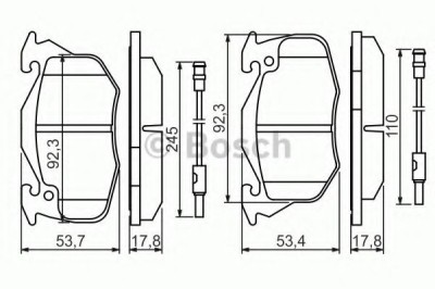 Set placute frana,frana disc RENAULT CLIO I (B/C57, 5/357) (1990 - 1998) BOSCH 0 986 469 860 foto