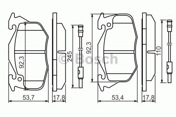 Set placute frana,frana disc RENAULT CLIO I (B/C57, 5/357) (1990 - 1998) BOSCH 0 986 469 860