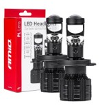 Set Becuri LED compatibile H4 cu Lupa 30W