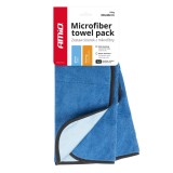 Laveta microfibra auto 2in1 AMiO pentru spalare, curatare geamuri si uscare masina, 30x40 cm, 2 bucati, 630 gsm, sigura pentru lac, crom si plastic
