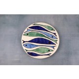 Suport pentru farfurie din ceramică Pește Albastru Turcoaz