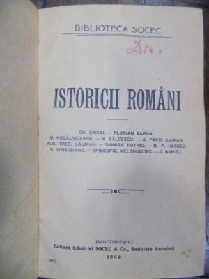 Istorici Romani , 1909 foto