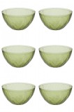 Set boluri, 6 piese, 4 l, Plastic, Verde