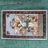 Icoana taraneasca pe sticla (17x26cm) , imitatie Scoala Nicula , cu RASTIGNIREA LUI ISUS HRISTOS