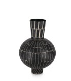 Cumpara ieftin Vaza flori sticla neagra metal bej Siva &Oslash;23,5x33h