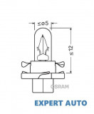 Bec bord bx8.4d soclu negru 12v 1.2w set 10 buc osram UNIVERSAL Universal #6, Array