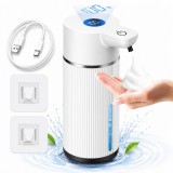 Cumpara ieftin Dozator Automat de Sapun Spuma, 420ml, Senzor Miscare, 4 Niveluri Dozare, Afisaj LED, IPX5, USB-C, Montaj Perete, Alb