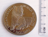 5 dolari 1990 moneda Cook Islands Regina Elisabeta, Australia si Oceania, Cupru-Nichel