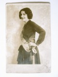 Carte poștala foto originala cu prima Miss Romania 1929:Magda Demetrescu