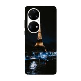 Husa compatibila cu Huawei P50 model Tour Eiffel at night, Silicon, TPU, Viceversa, Transparent, Carcasa