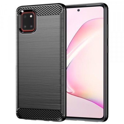 Husa pentru Samsung Galaxy Note10 Lite N770, Techsuit, Carbon, Neagra foto