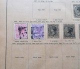 Lot 2 timbre poștale vechi Noua Zeelandă 1882 &ndash; Queen Victoria, ștampilate -A42