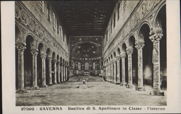 Carte Postala - Ravenna - Basilica di S. Apollinarein Classe - L&#039;interno &quot;CP40&quot;