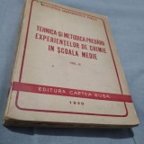 Cumpara ieftin TEHNICA SI METODICA PREDARII EXPERIMENTELOR DE CHIMIE INSCOALA MEDIE/CARTEA RUSA