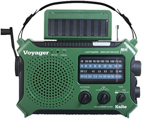 Kto KA500BLK Radio de urgență AM/FM/SW cu alertă meteo cu 5 căi, negru