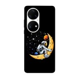 Husa compatibila cu Huawei Nova 8i model Moon ride, Silicon, TPU, Viceversa, Transparent, Carcasa