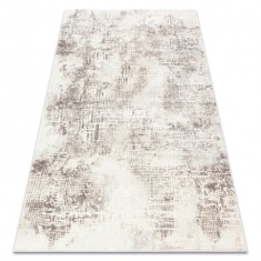 Covor CORE W9786 Abstract - structural, două niveluri de l&acirc;nă, bej, 80x150 cm