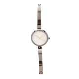 Ceas de mana cu bratara subtire metalica si cadran alb