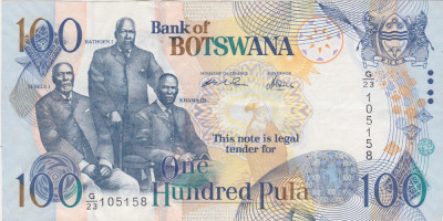 BOTSWANA 100 PULA 2004 VF foto