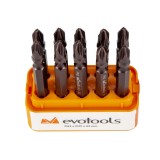 Set Varf Surubelnita cu Cap Dublu 10Buc PH2 65 mm Evotools 681422