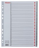 Index Esselte, plastic, reciclabil, A4 MAXI, 1-31, gri