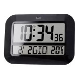 Ceas de perete digital Trevi, 460 x 325 x 30 mm, 3 x AA, temperatura/calendar, ecran LCD, Negru