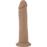 Dildo SILEX-D 8&rdquo; Model 2, design realist, reactiv la căldură, bază cu ventuză pentru fixare, lungime 20.3 cm, culoarea pielii