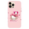 Husa compatibila cu Apple iPhone 14 Pro Max, Viceversa, model Pinky Hello kitty , Silicon, TPU, Transparent, Carcasa