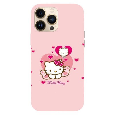 Husa compatibila cu Apple iPhone 14 Pro Max, Viceversa, model Pinky Hello kitty , Silicon, TPU foto