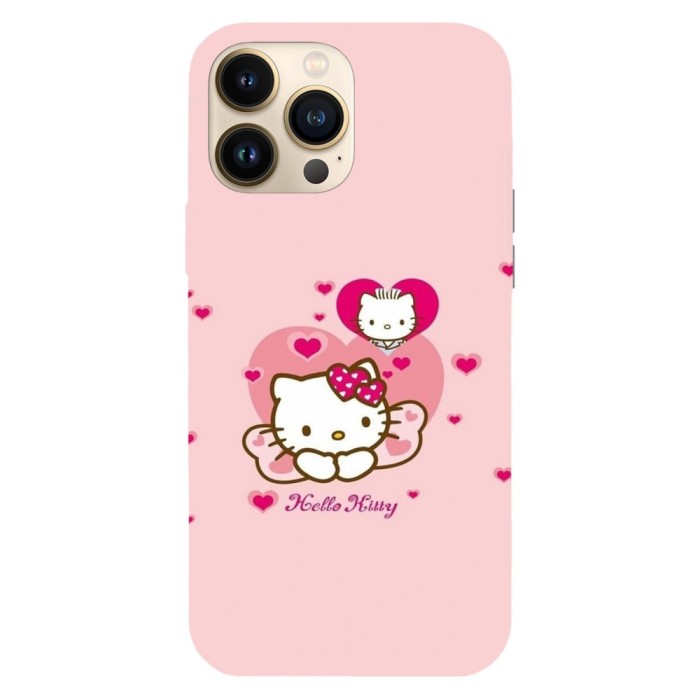 Husa compatibila cu Apple iPhone 14 Pro Max, Viceversa, model Pinky Hello kitty , Silicon, TPU