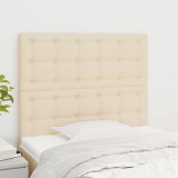 VidaXL Tăblii de pat, 2 buc, crem, 90x5x78/88 cm, textil