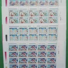 TIMBRE ROMANIA MNH LP1445/1997 Sporturi neolimpice -4 coli de cate 25 timbre