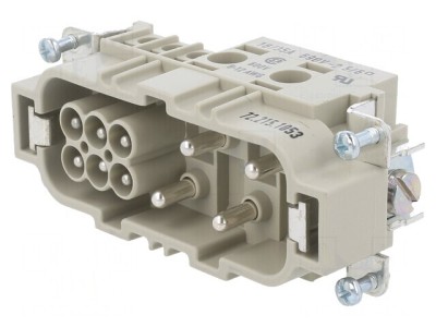 Conector HDC Tată 10 PIN Argintat 16mm foto