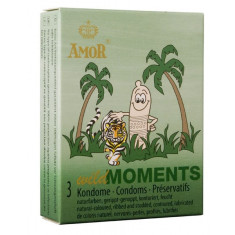 Amor Wild Moments - Prezervative cu striații, 3 buc