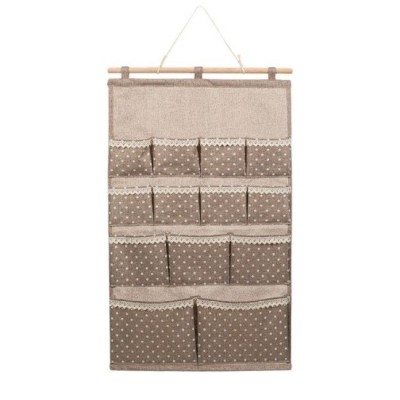 Organizator suspendat de perete cu 8 compartimente, Bej, 64x41 cm foto